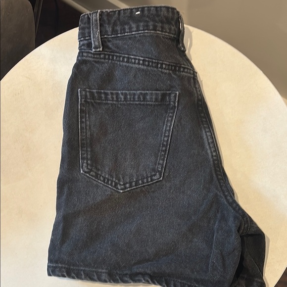 Zara Black Jean Shorts High-Waisted Vintage Style - Picture 4 of 4